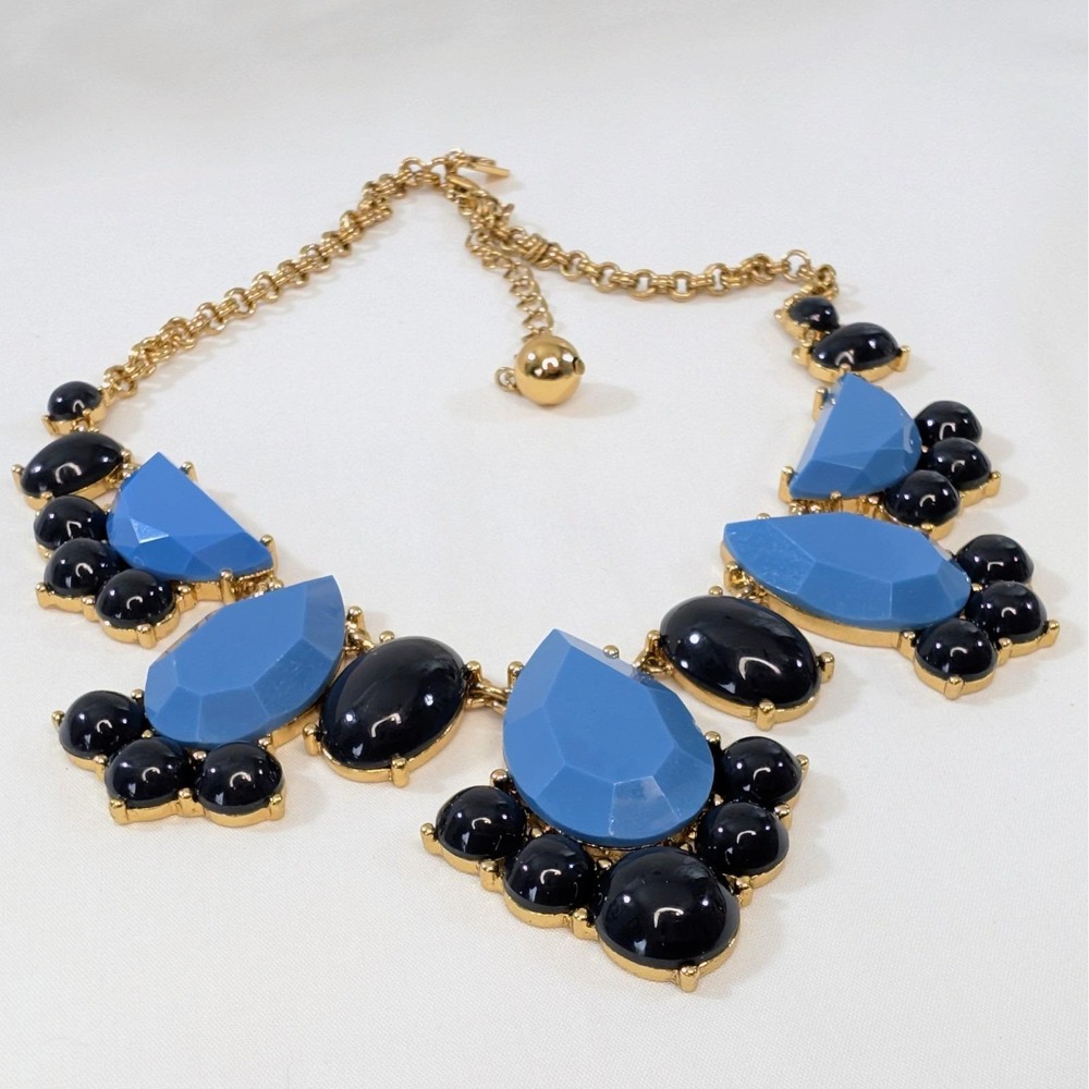 Kate Spade New York 12K Gold Plated "Day Tripper" Bib Statement Necklace 16"-19" - Picture 9 of 10